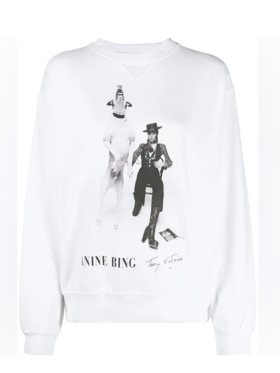 Anine Bing Other - ANINE BING White Graphic Crewneck Sweatshirt size small